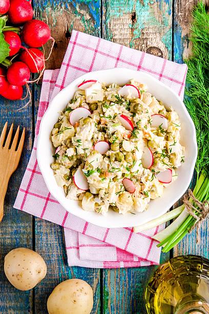 istock potato salad with fresh radishes in a white bowl 473309962