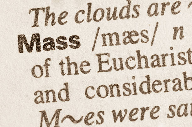 istock Dictionary definition of word Mass 473310196