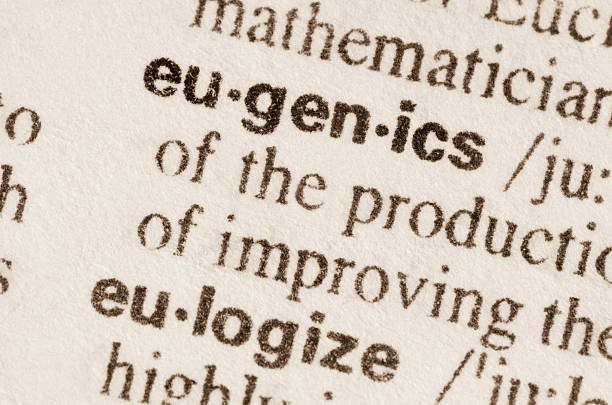 Dictionary definition of word eugenics stock photo