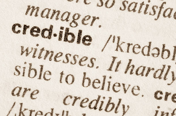 istock Dictionary definition of word credible 473317070