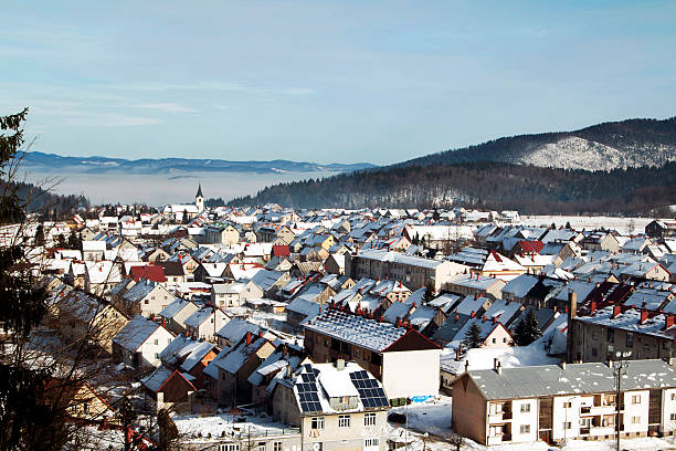 istock Croatian town Delnice in winter 473319962