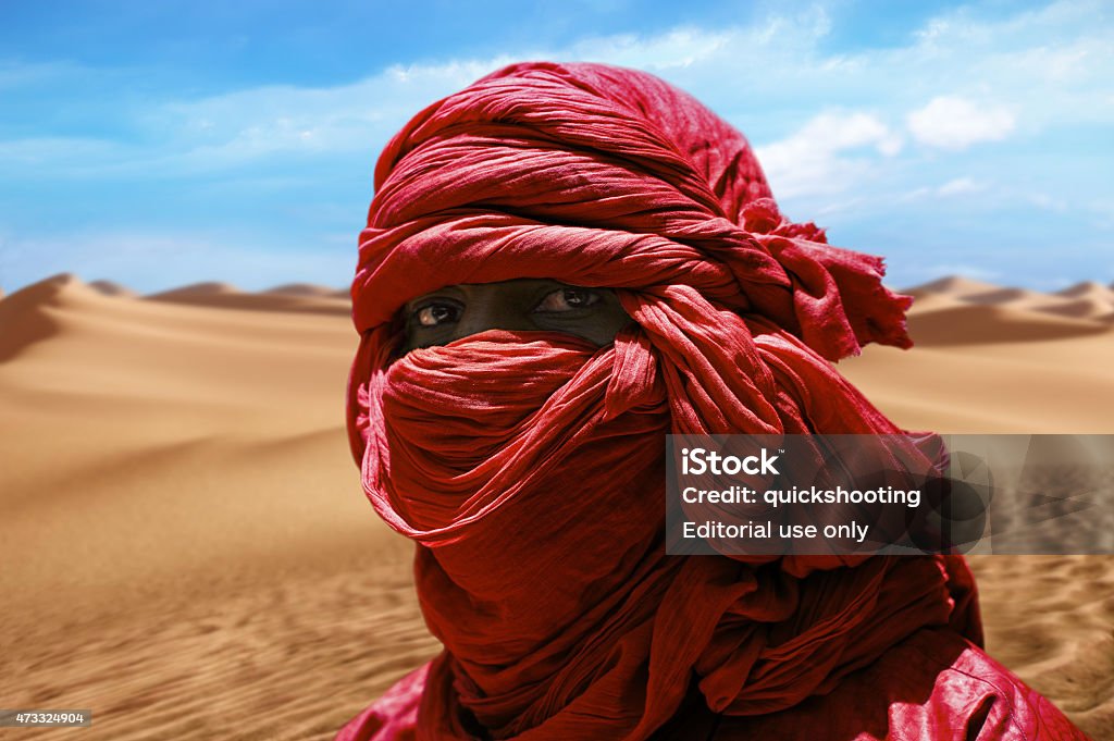 Red tuareg Timbuktu, Mali - september - 05 - 2011 Tuareg Tribe Stock Photo