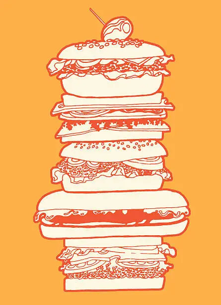 Vector illustration of Big Sandwich