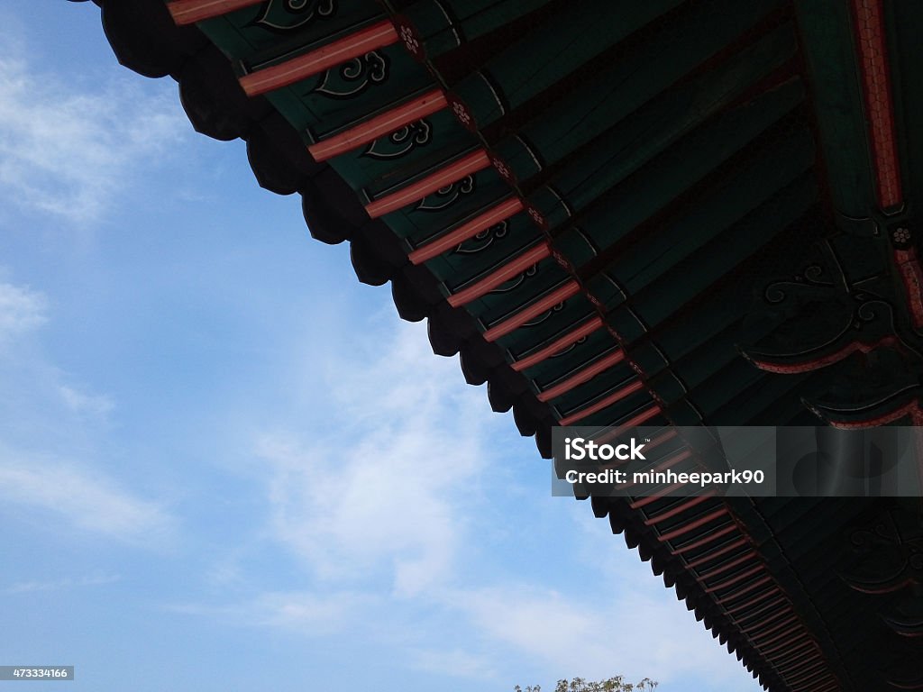 Traditional multicolored paintwork on Hanok Title: Traditional multicolored paintwork on Hanok 2015 Stock Photo