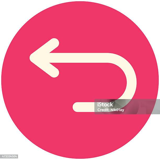 Arrow Back Icon Stock Illustration - Download Image Now - Back Arrow, 2015, Activity