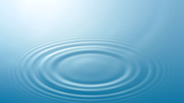 Water drop making ripple, Slow Motion