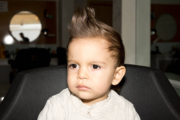 istock little boy in the hair salon 473342448