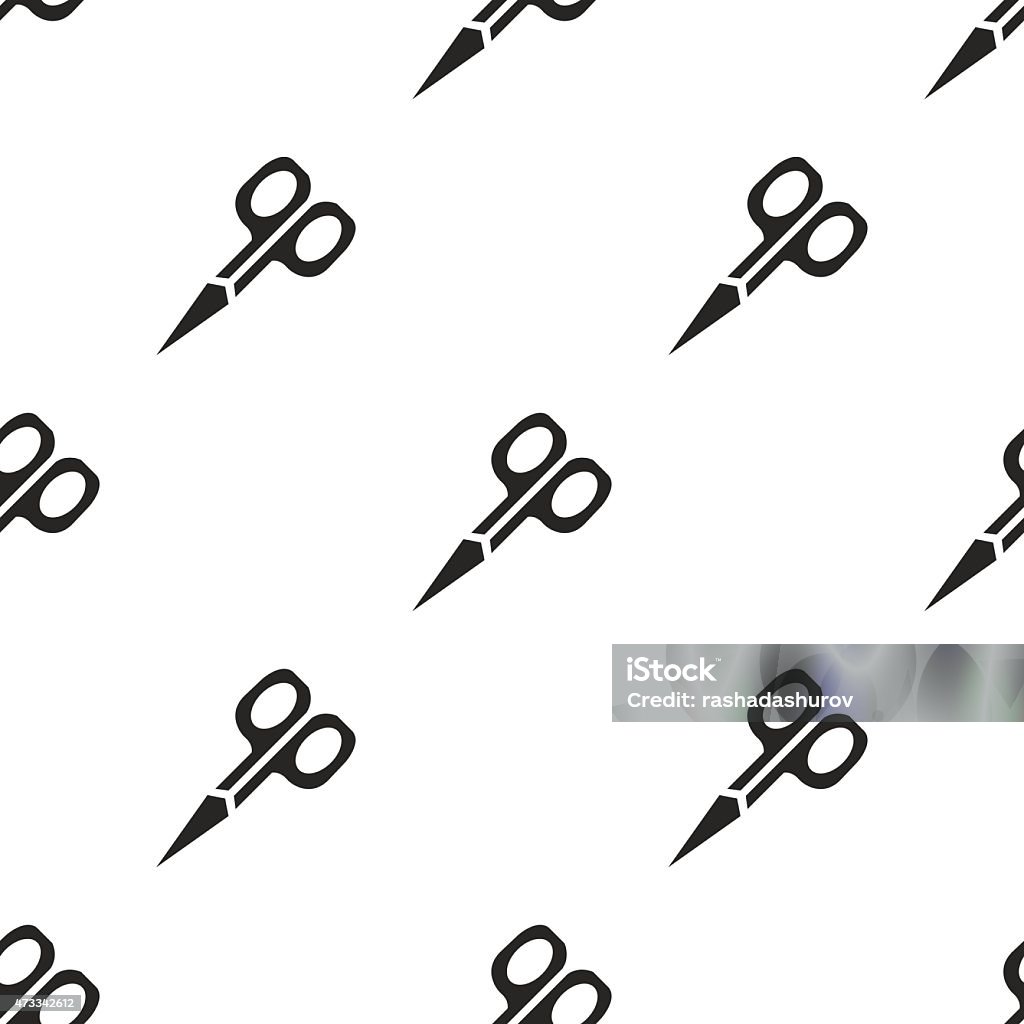Edge Scissors Pattern Scissors Vector Seamless Pattern Stock Illustration - Download Image ...