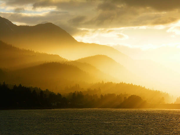 Juneau Alaska Misty Hills Sunset