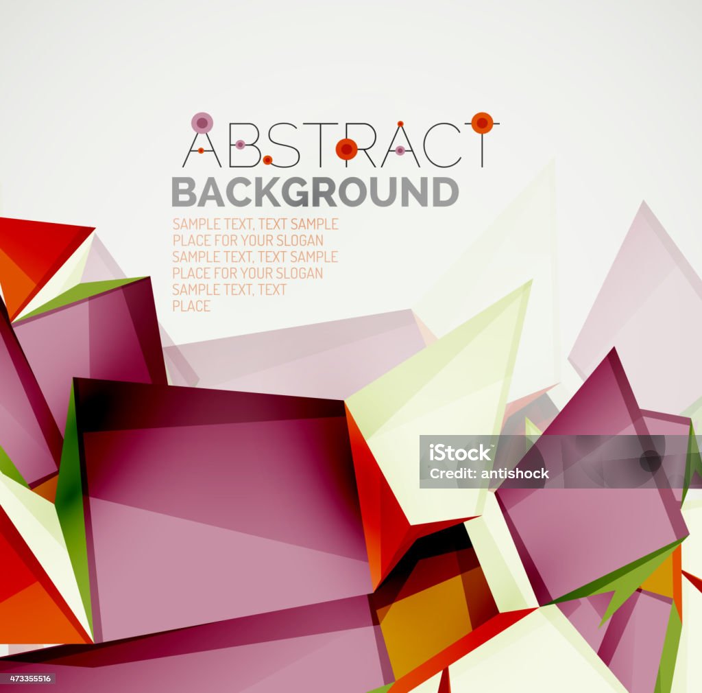 Abstract Shape Writing Geometric Shapes With Sample Text Abstract Template Stock Illustration ...