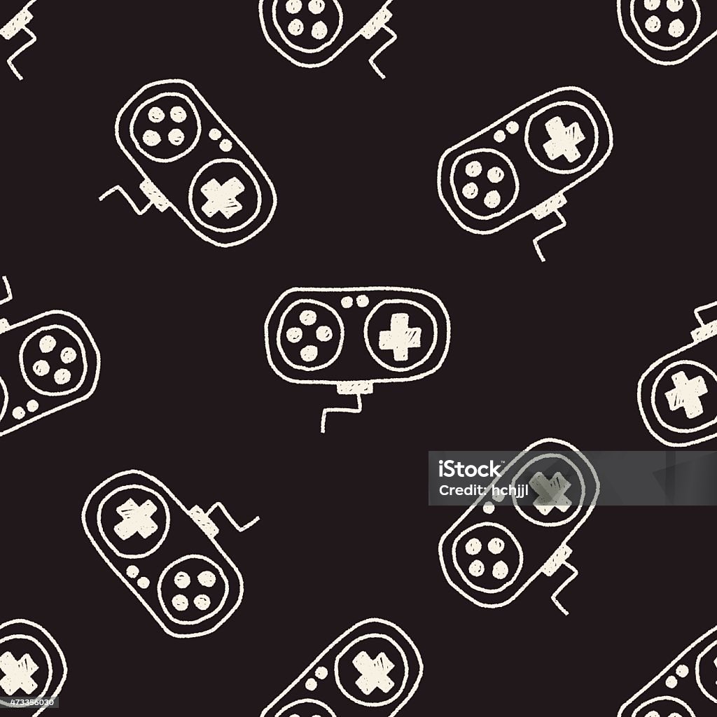 Remote Drawing Gamer Game Remote Control Doodle Drawing Seamless Pattern Background Stock ...