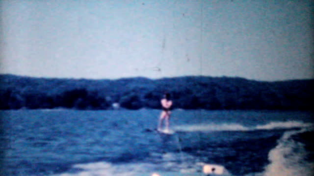 Woman Water Skiing On Lake-1962 Vintage 8mm film