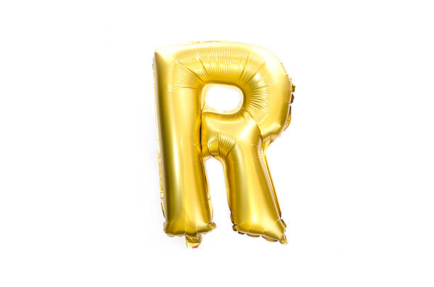 istock Golden Alphabet Foil Balloon Letter R 473359534