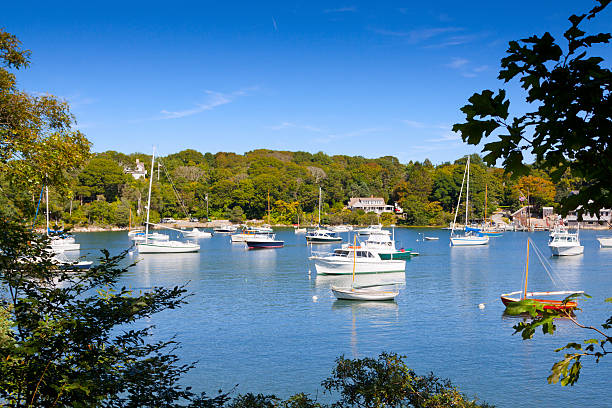 istock Sailboats moored at The Knob, Woods Hole, Falmouth, Cape Cod. 473360208