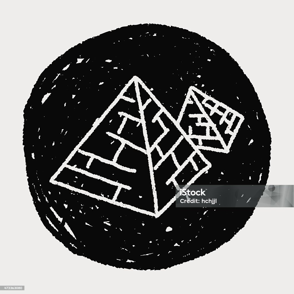 doodle pyramid 2015 stock vector