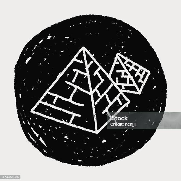 Doodle Pyramid Stock Illustration - Download Image Now - 2015, Architecture, Backgrounds