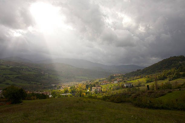 istock View of Green Hills and Rainy Clouds 473363094