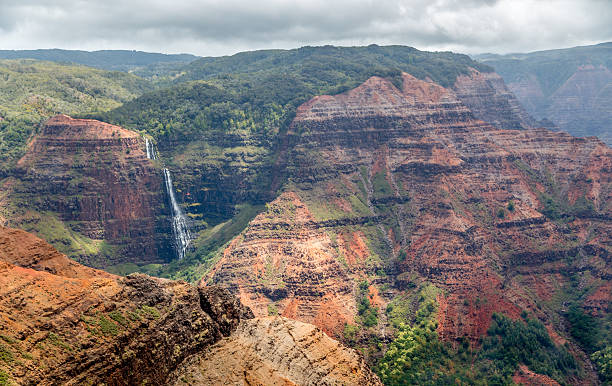 waimea canyon kauai, havaí - kauai tropical climate green travel destinations imagens e fotografias de stock