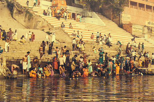 View from the Ganges of a morning in Varanasi.