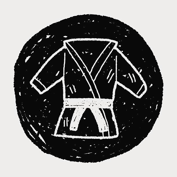 ilustrações, clipart, desenhos animados e ícones de karate rabisco - martial arts child judo computer graphic