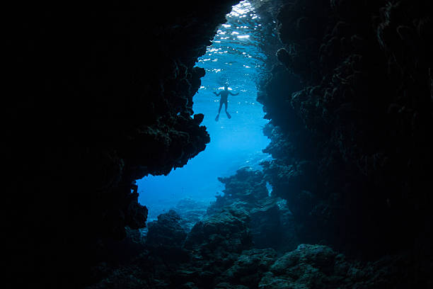 istock Underwater Grotto and Snorkeler 473373034