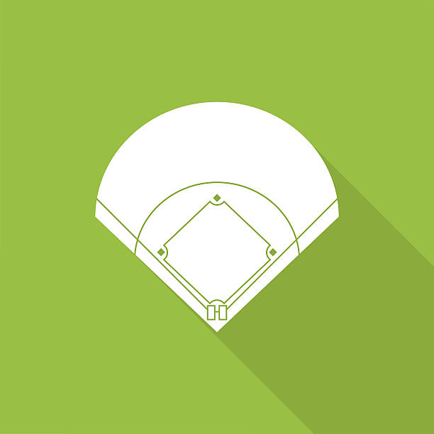 ilustrações, clipart, desenhos animados e ícones de ícone de campo de beisebol - home base base plate baseball umpire
