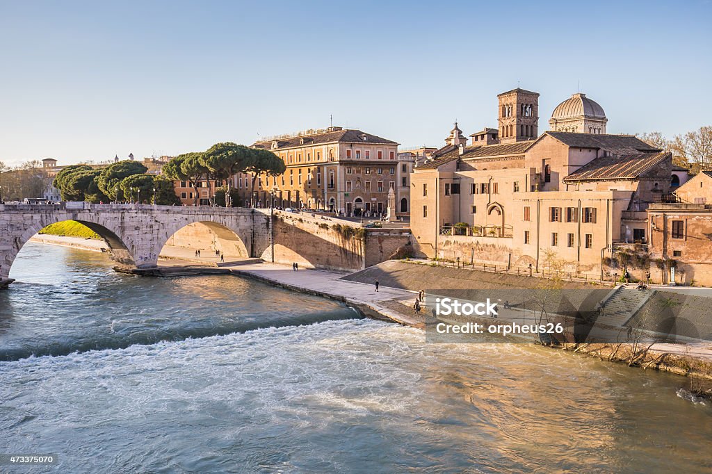 Rome Cityscape with the Tiber River Rome Cityscape with the Tiber River. 2015 Stock Photo