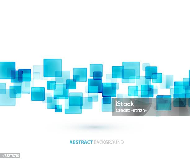 An Abstract Background Of Blue Semi Opaque Squares Stock Illustration - Download Image Now - Square - Composition, Square Shape, Abstract