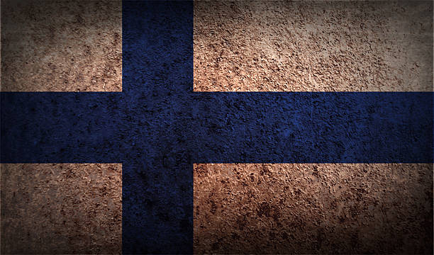 istock Flag of Finland with old texture. 473376630
