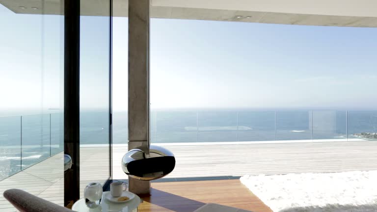 Luxury bedroom overlooking ocean