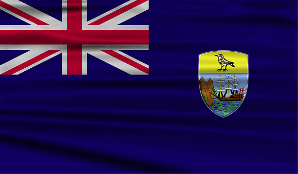 istock Flag of Saint Helena with old texture. 473412690