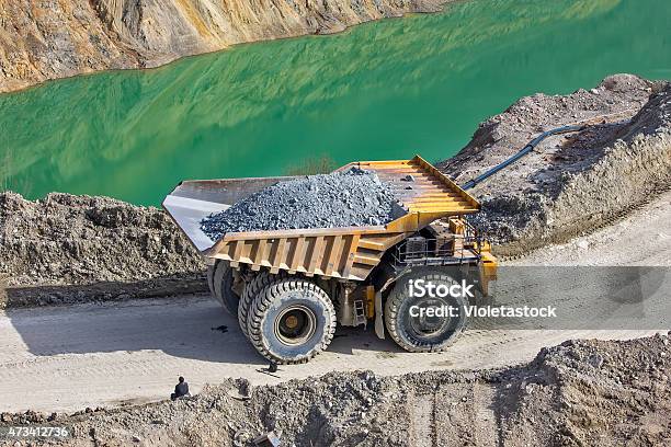 Dumper In Open Pit Stock Photo - Download Image Now - Mining - Natural Resources, Truck, Pick-up Truck