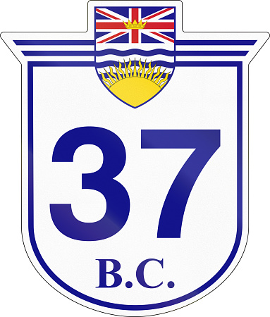 Shield for the British Columbia Highway number 37.