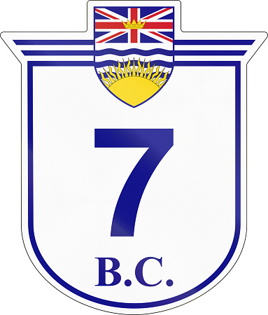 Shield for the British Columbia Highway number 7.