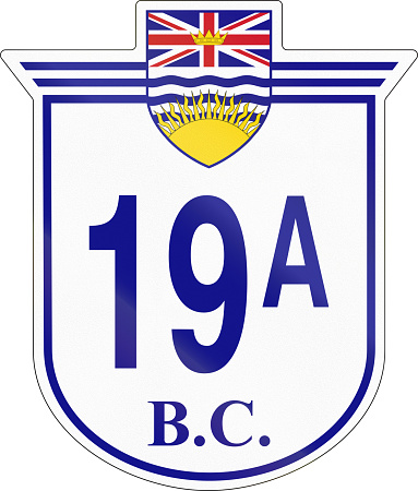 Shield for the British Columbia Highway number 19A.