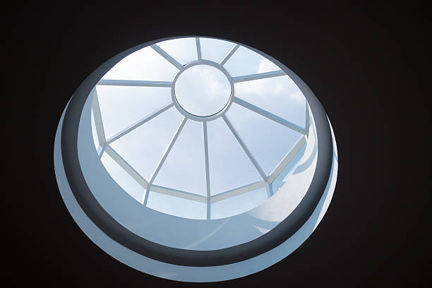 световой люк - dome glass ceiling skylight стоковые фото и изображения