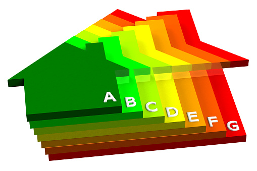 Energy Efficiency, isolated on white background. 3D render.