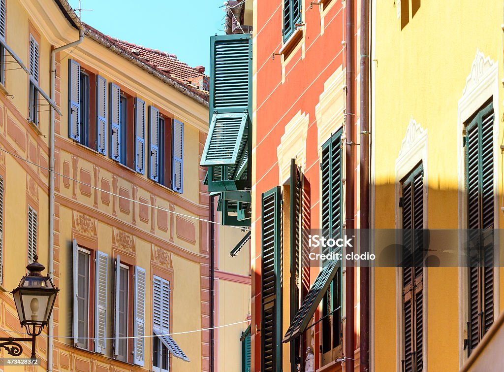 Sestri Levante (Genoa, Italy) Sestri Levante (Genoa, Liguria, Italy), typical colorful buildings 2015 Stock Photo