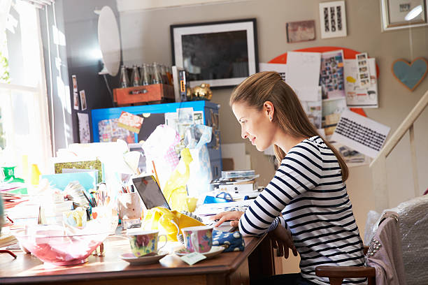 istock Woman Running Small Business From Home Office 473429076