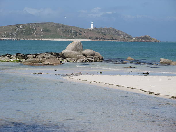 tresco beach This is a photo of a beach on Tresco, Isle of Scilly. tresco stock pictures, royalty-free photos & images