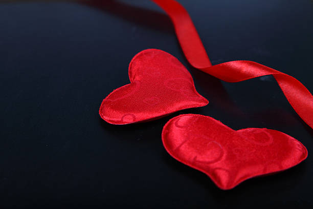 istock Red hearts on the chalkboard. 473430568
