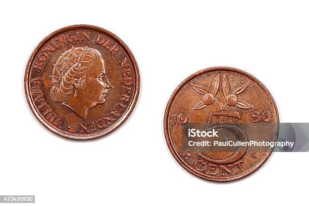 Five Cents Coin Netherlands 1980 Stock Photo - Download Image Now - 2015, Alloy, Banking