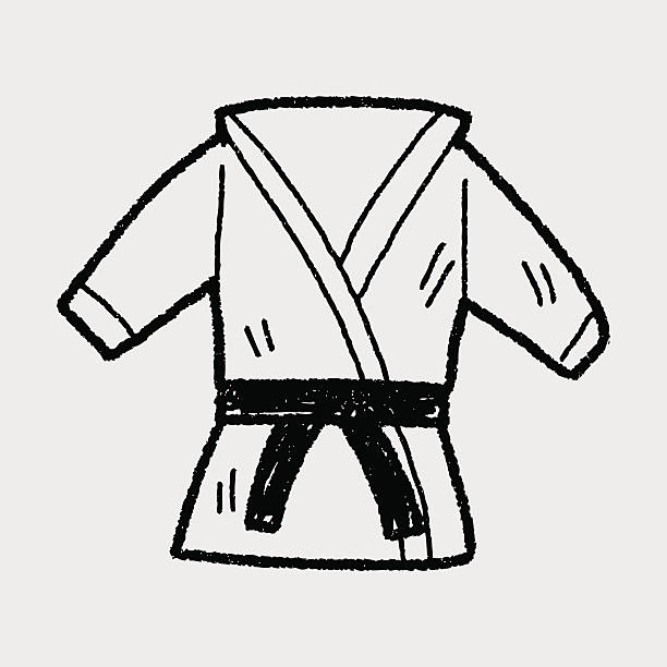 ilustrações, clipart, desenhos animados e ícones de karate rabisco - martial arts child judo computer graphic