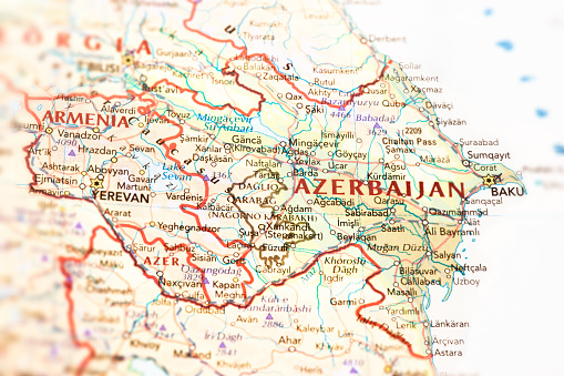 Azerbaiyán y en Armenia Mapa photo