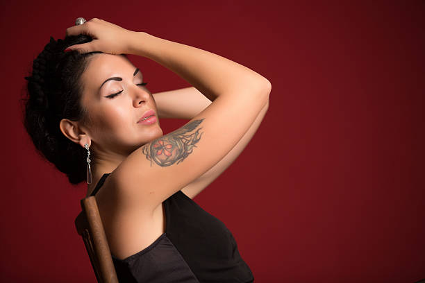 istock Portrait of beautiful female model 473439268