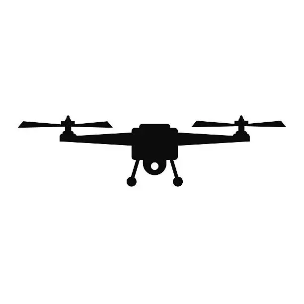 Vector illustration of Drone silhouette vector Illustration - VECTOR