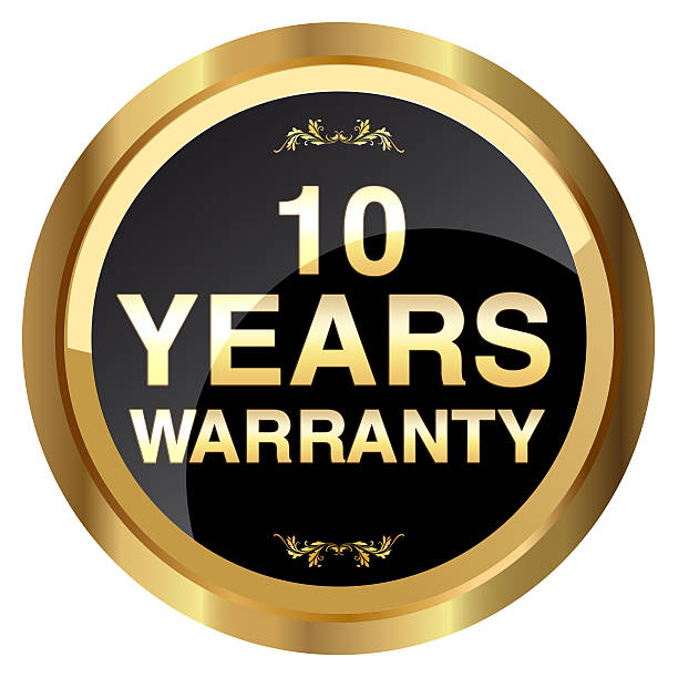 10 years warranty gold badge - Stock Image 10 years warranty gold badge - Stock Image 10 11 years photos stock pictures, royalty-free photos & images