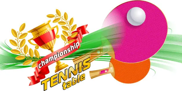 Vector illustration of Table Tennis