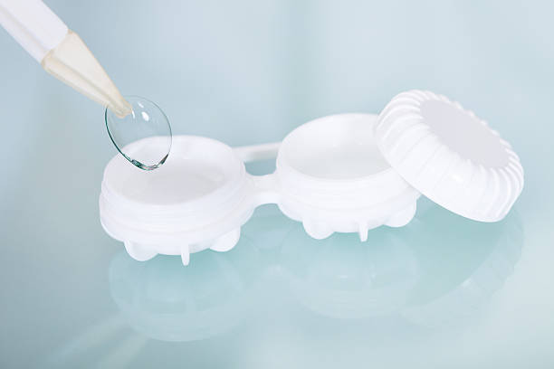 istock Contact lens being removed from the case 473447974