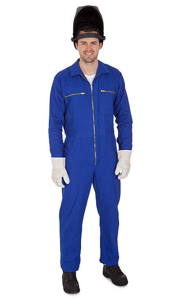 istock Portrait of confident young welder 473448818